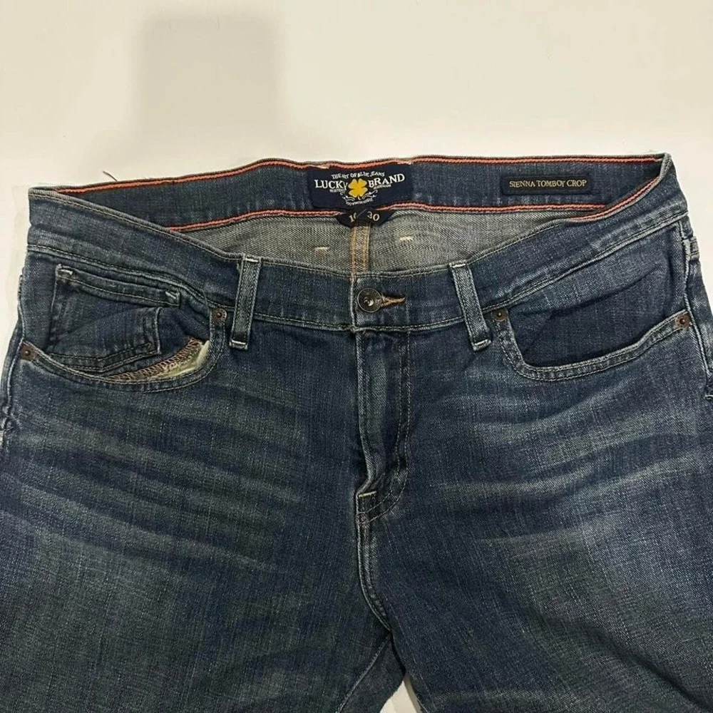 LUCKY BRAND jeans size 10 Woman's  Sienna Tomboy Crop - Picture 3 of 6